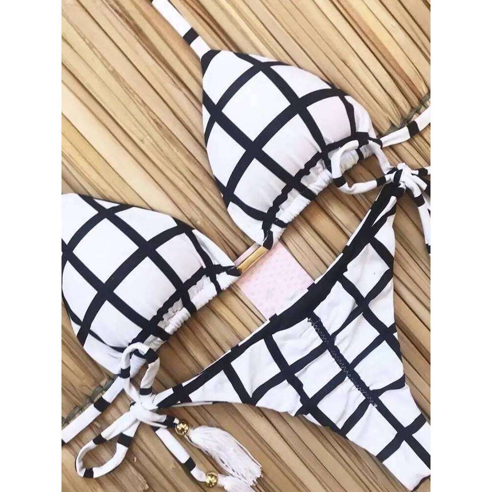 2020 Floral Print Swimwear Women Swimsuit Brazilian Bikini Push Up Bikinis Bandage Biquini Feminino Women's Swimming Suit Y260303