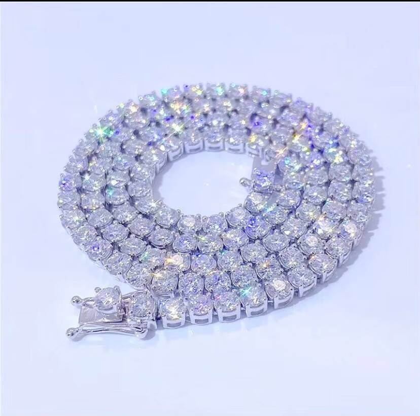 MaiYi Luxury 3mm 4mm 5mm VVS Lab Diamond Chain Jewelry Tennis Necklace for Valentines Day Gift Ideas 2023