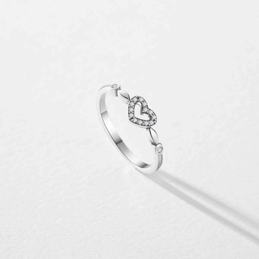 MODIAN Vintage Exquisite Ring Real 925 Sterling Silver Hollow Heart Simple Trendy Rings For Women Birthday Gift Fine Jewelry H260312