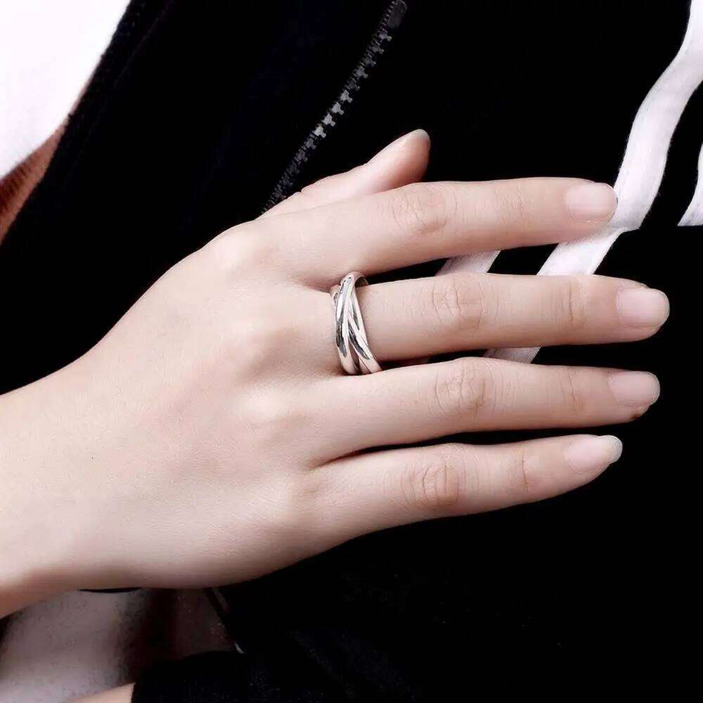 925 Sterling Silver Three Round Rings For Woman Fine Jewelry Accessories Wholesale Everything H260312
