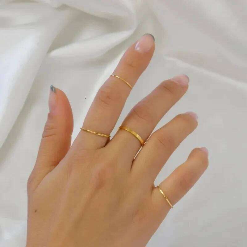 VQYSKO Mixed Coloured For Women Dainty Stackable Boho Style Everyday Rings H260312