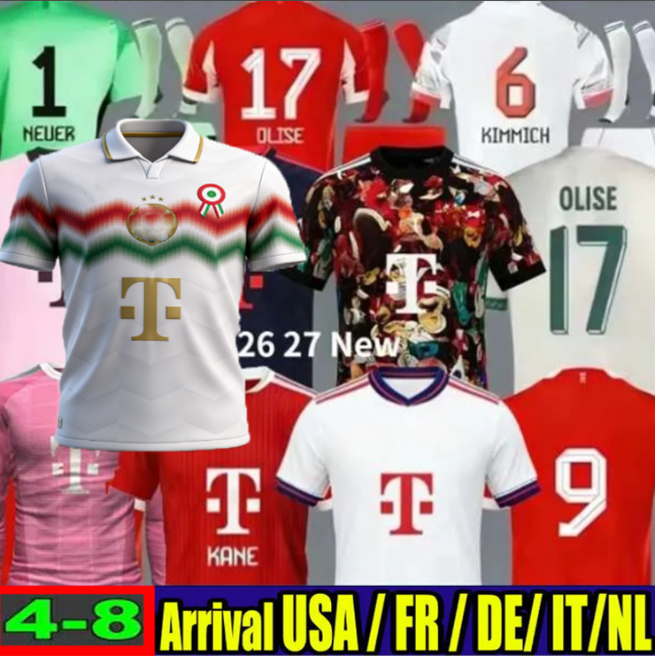 new 2025 26 KANE OLISE Soccer Jerseys 125-Year Anniversary red sox jersey MUSIALA KIMMICH COMAN DAVIES 25 26 Bayern home football shirt Special dition