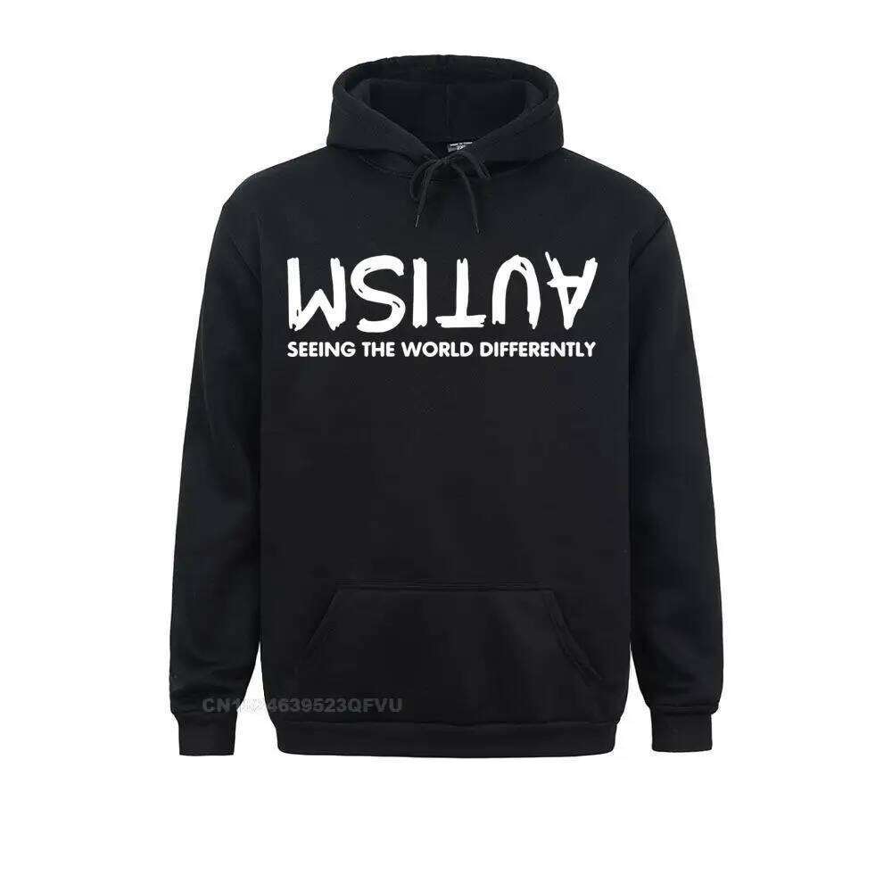 Coupons Harajuku Plain Autism Seeing Differently Men Fitness Anime Pullover Hoodie Autismo Autistic Z260314