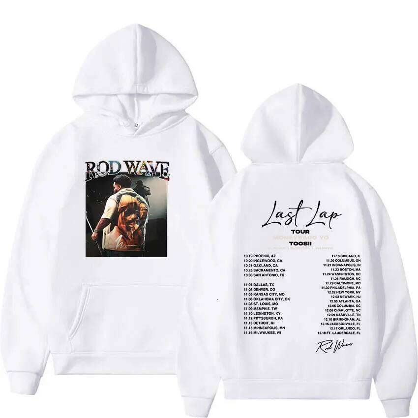 Rod Wave Last Lap Tour 2024 Album Hoodie Men Women Vintage Fashion Oversized Sweatshirt Hip Hop Harajuku Pullover Clothing Hoody Z260314