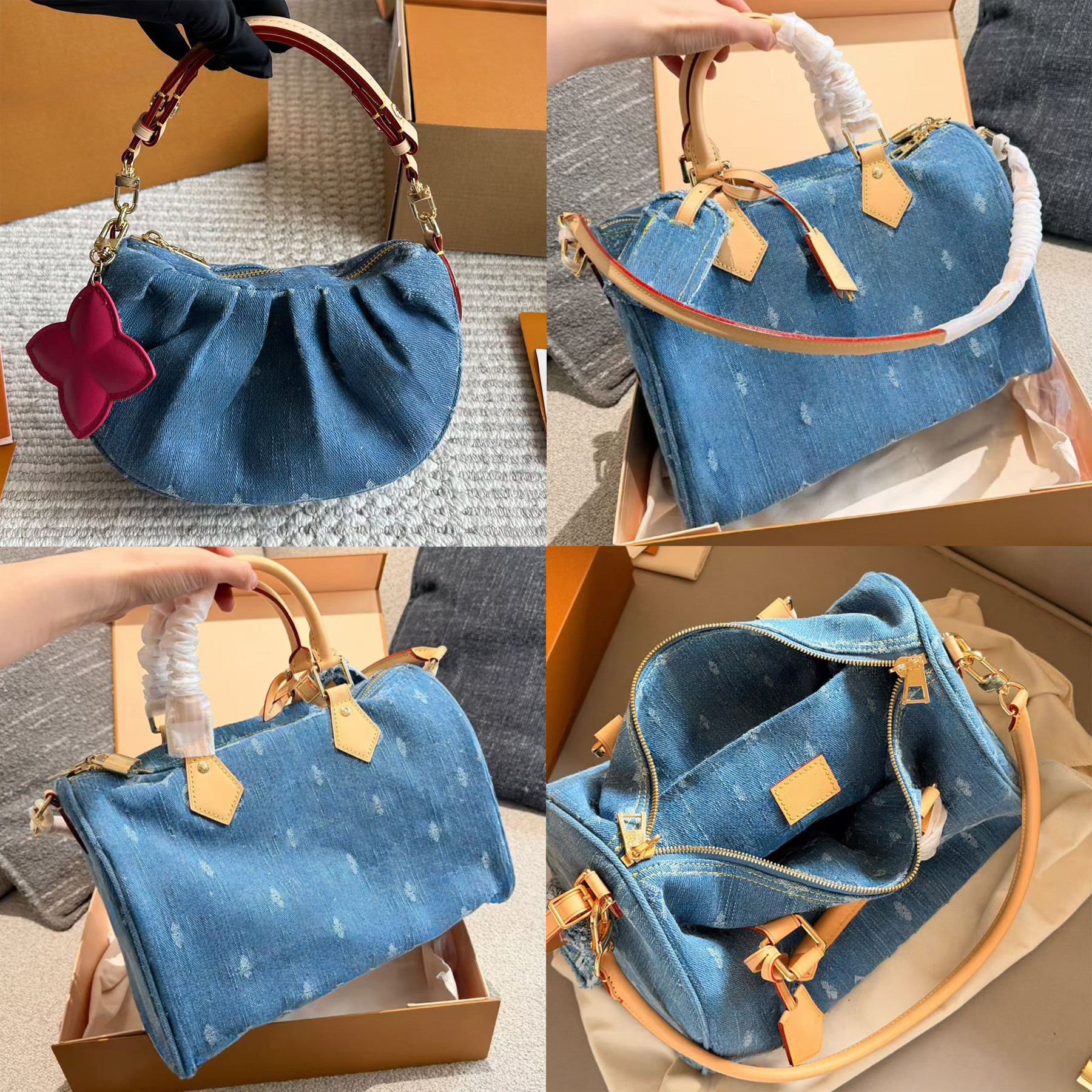 Top Designer bag Women Nano Mini Shoulder bag Lady Denim Crossbody Bags Luxury Leather Classic sac luxe Jean Clutch Handbag Purse