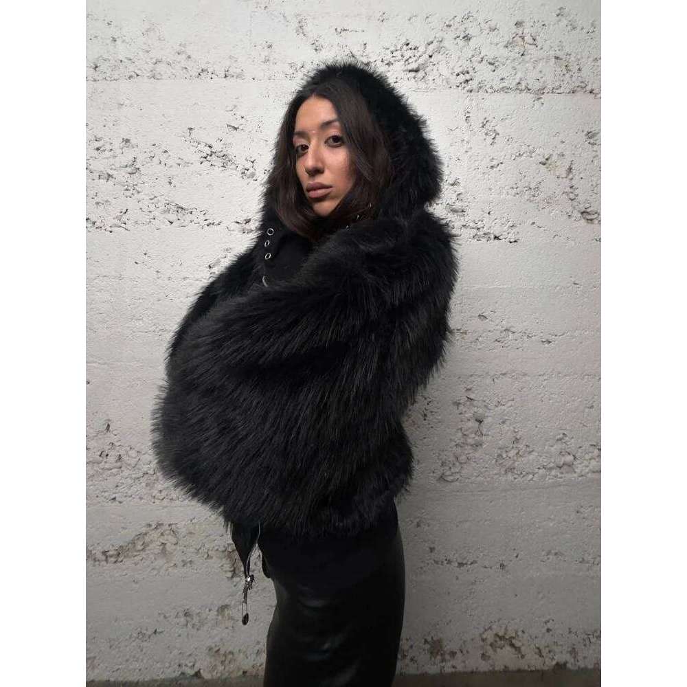 Autumn and winter season women's street retro hooded zipper solid color double-sided cardigan sweatshirt jacket clothing Y2K Z260313