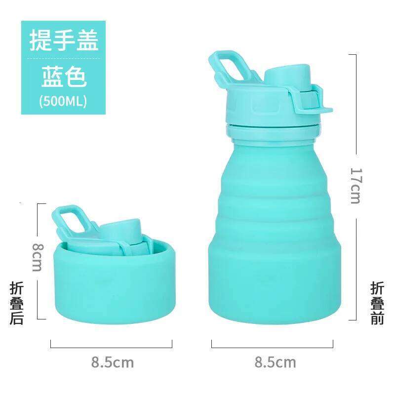 New Silicone Folding Travel Fitness Sports Water Bottle Warm Hand Portable Anti Drop Big Belly Cup Z260313