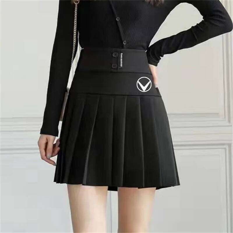 Women Anti-exposure Skirt Girl Fishtail Pencil Skirts Ladies High Waist Pleated Golf Elegant Slim Sports Skort Z260314