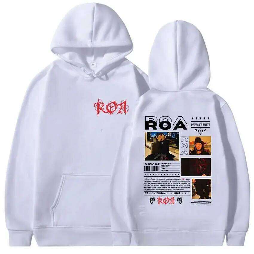 Rock Hip Hop Gothic Jersey Sweatshirt Rapero ROA Tour Album Merch Men's Clothing Fashion Retro Hoodie Z260314