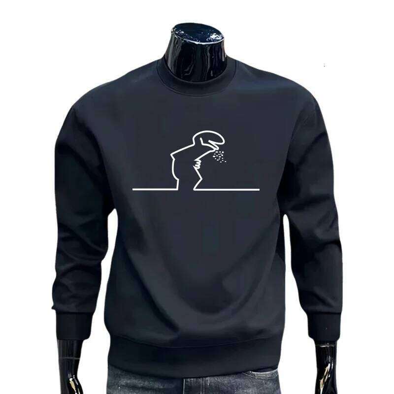 Mens Classic Pullover Hoodie 2026 Spring Autumn Fashion Casual Warm Crew Neck Sweatshirt Long Sleeve Daily New Arrival Wear Top Z260314