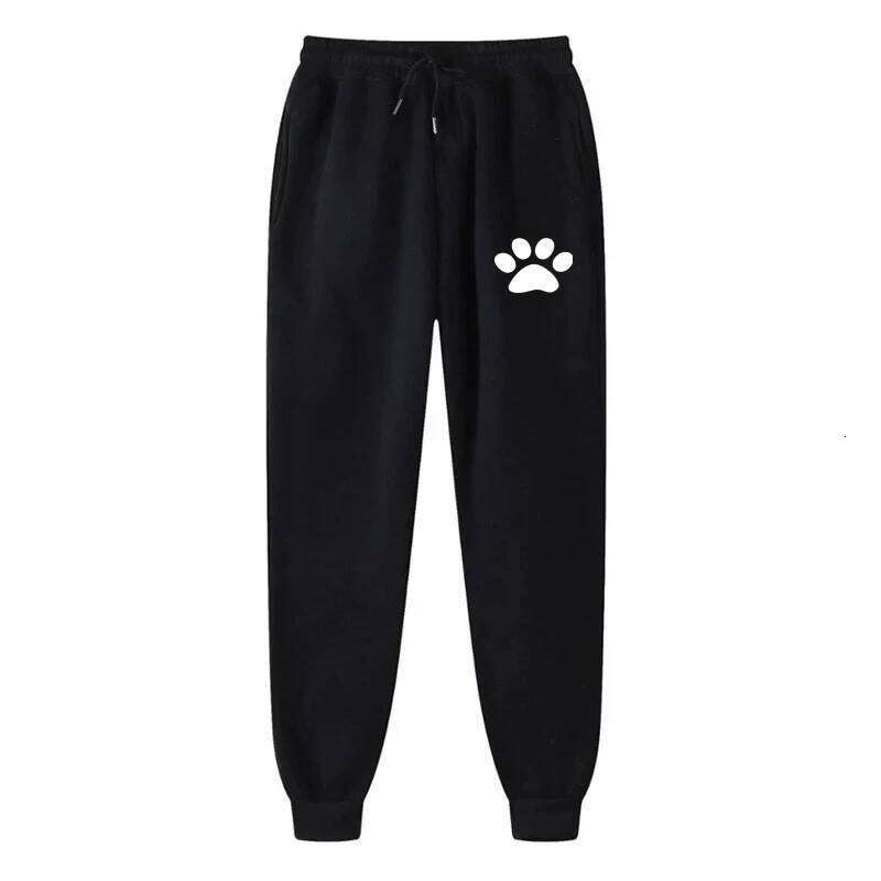 Men's Fleece Trousers Solid Color Casual Sports Joggers Workout Track Pants Fitness Streetwear Male Baggy Sweatpants Z260315