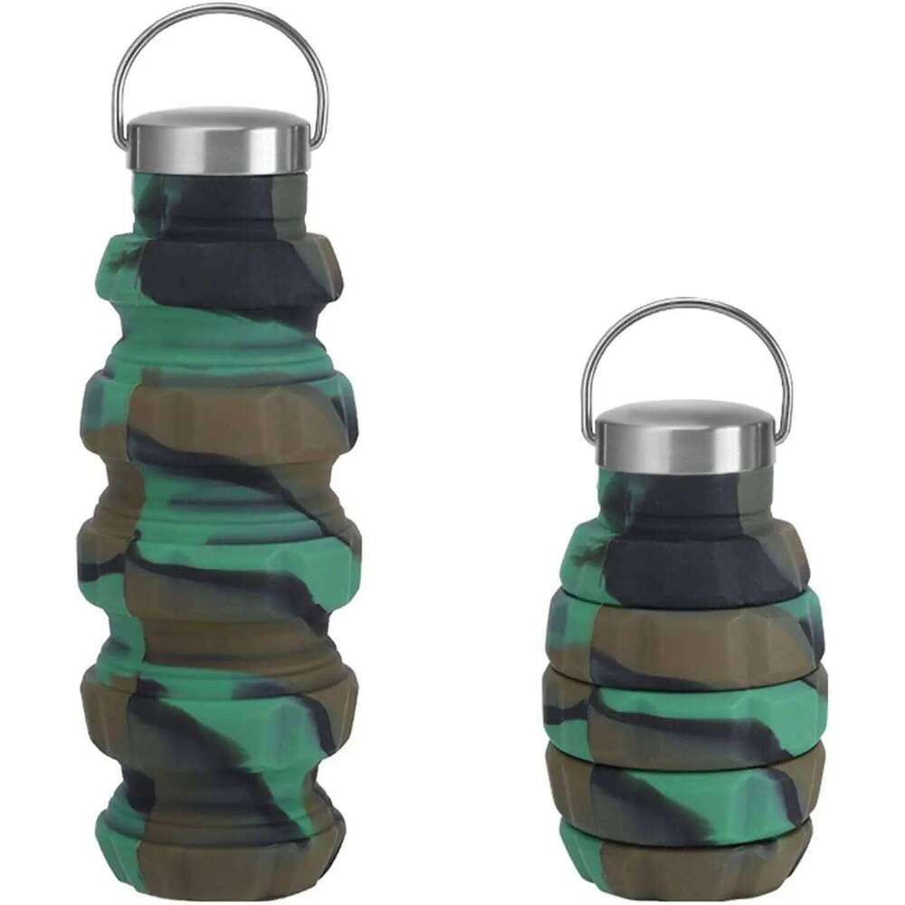 500 milliliters foldable silicone-powered water bottle Z260314