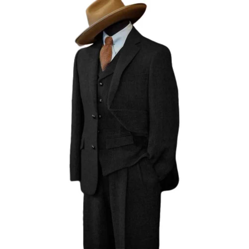 Mens Formal Ternos Classic Business Suit Unique Single Breasted Blazer Set for Elegant Professional Wear M260313