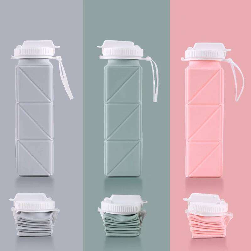 Collapsible with Leakproof Valve, Reusable Silicone Water Bottle for Travel, Gym, Camping, Sport Z260314
