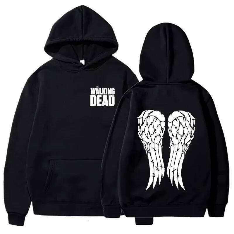 2025 New Fashionable Interesting Walking Dead Printed Crow Men's and Women's Casual Autumn/Winter Outdoor Sports Hoodie Z260314