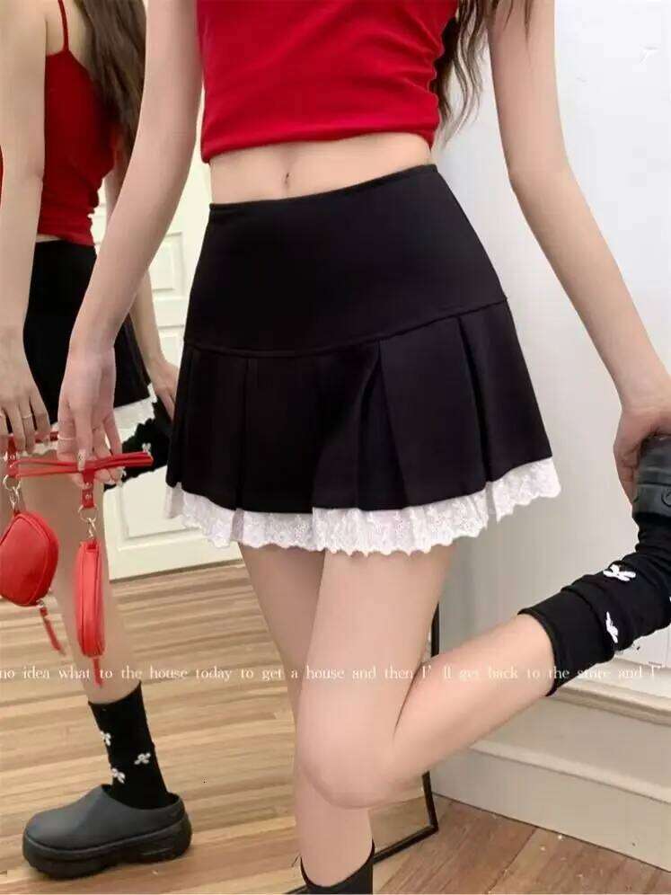 Flume edge short women wear high waist pleated pants a line summer new style skirt Z260314