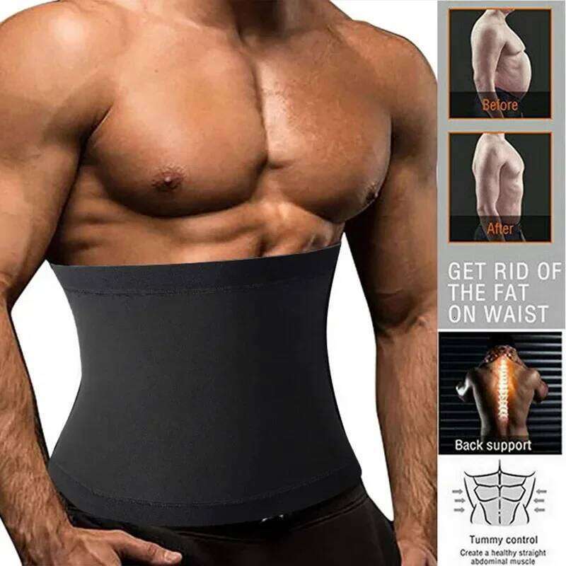 Sauna Waist Slimming Belt Men Gym Fitness Cincher Belly Control Corset Sweat Fat Burning Women Body Shaper Weight Loss 26Y0312