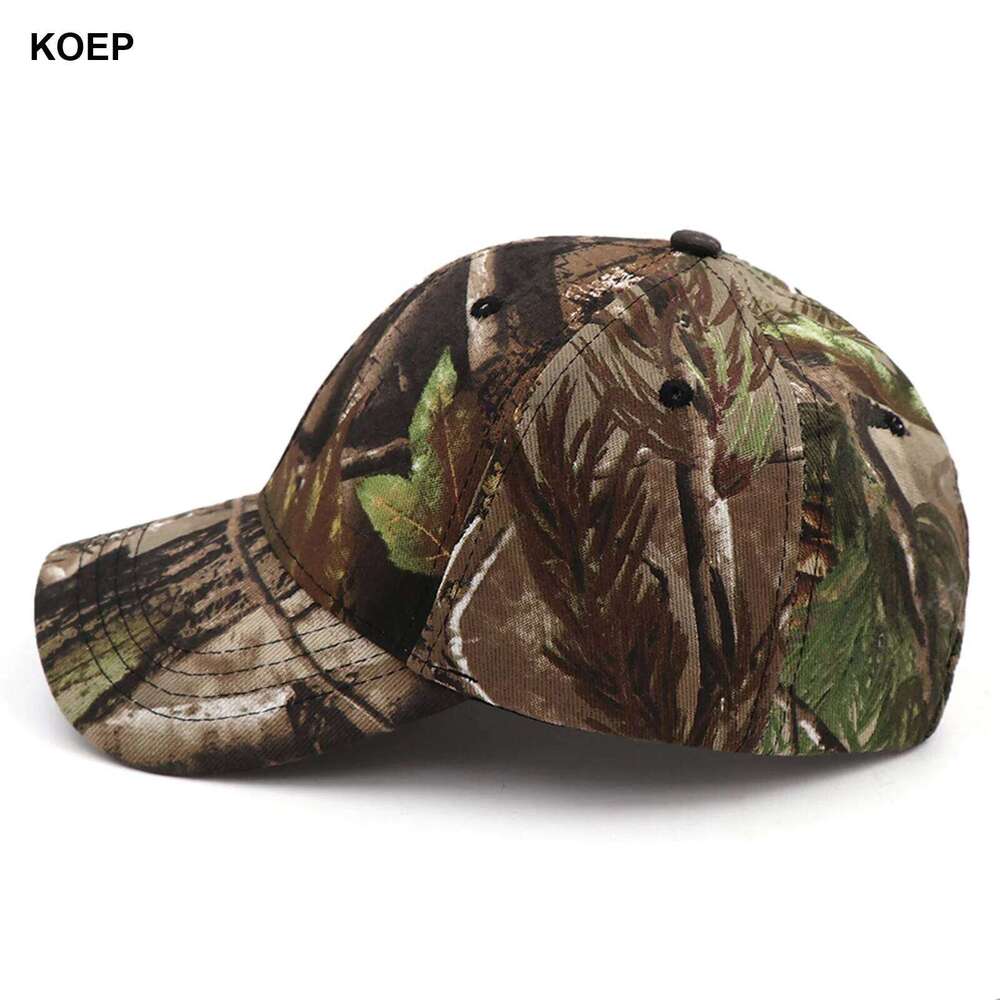 KOEP Green Tree Camo Adjustable Baseball Cap Outdoor Fishing Caps Biomimetic Camouflage Hat Designed Specifically For Hunting Z260313