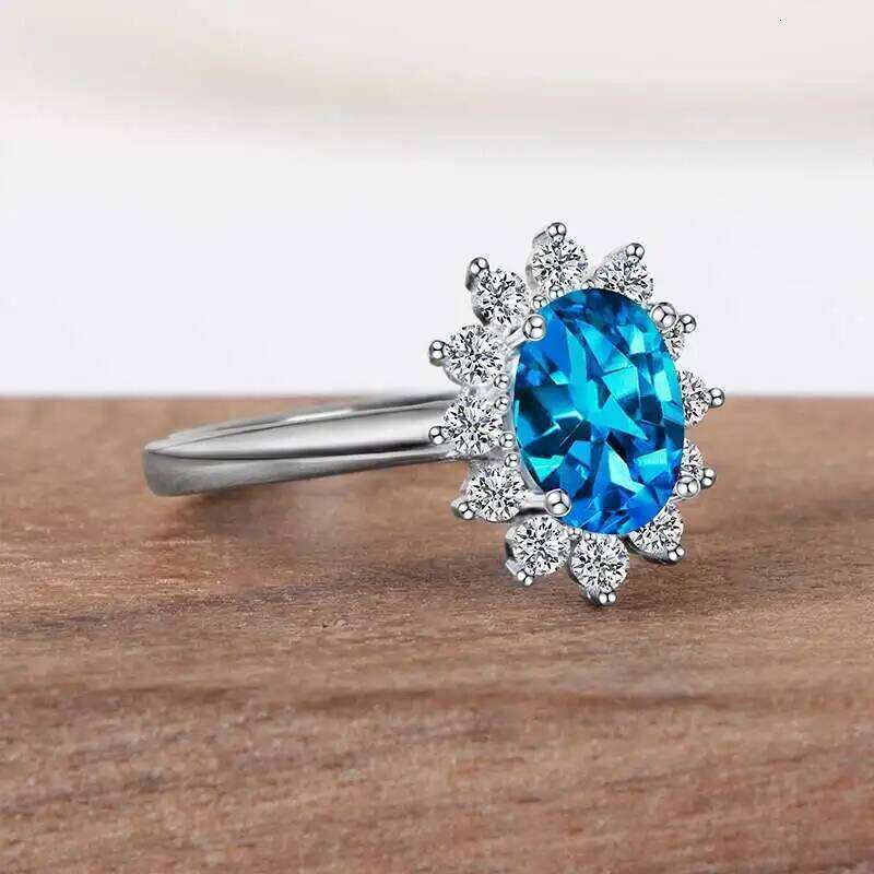 Gica Gema New Colors Gemstone Rings 925 Sterling Silver 7*9 Mm Flower Unique Design Romantic Fine Jewelry Fashion Wedding Gifts H260312