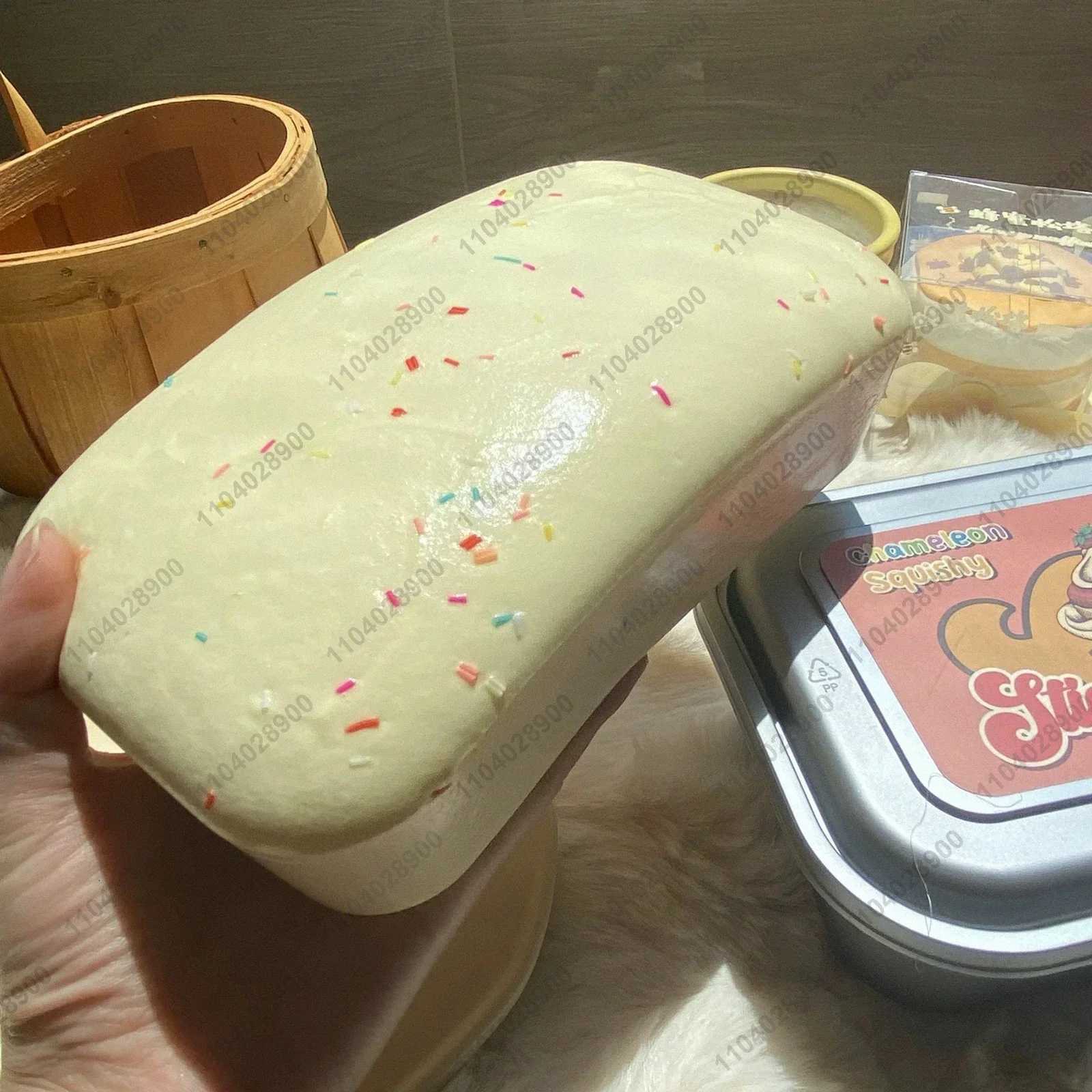 Sticky Box Cake Squishy Toy Slow Rising Squeeze Toy Butter Ice Cream Box Squishy Fidget Toy Anti Stress Release Hand Relax Gift H260313 - view 3