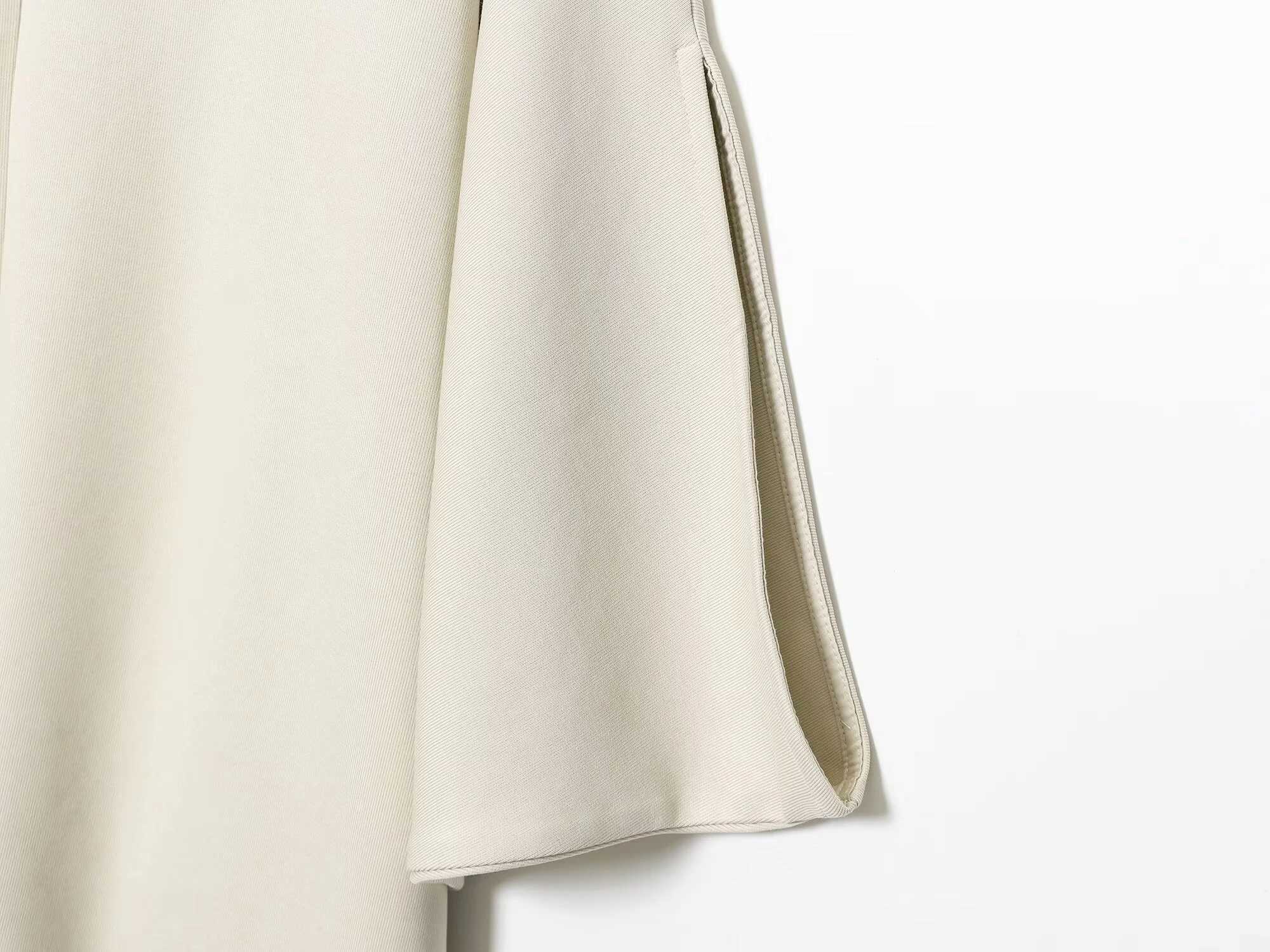 European and American 2025 Winter New Womens Wear Double sided Cloth Asymmetric Cape Coat Straight leg Pants Set M260313