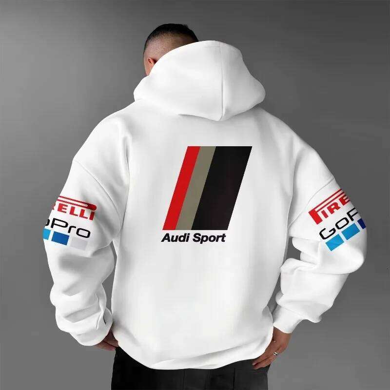 Audi 2025 and Women's Fashion Autumn/Winter Men's Car Enthusiast Sports Logo Premium Printed Casual Hoodie Z260314