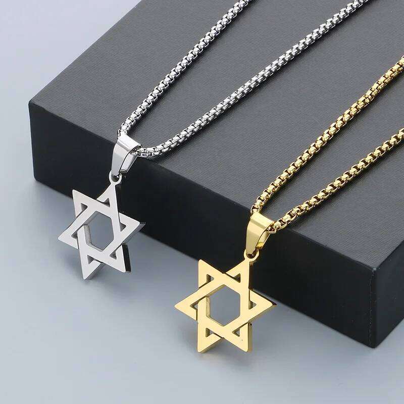 Classic Simple Jewish Charm Star of David Pendant Necklace for Men and Women Fashion Casual Accessories H260312