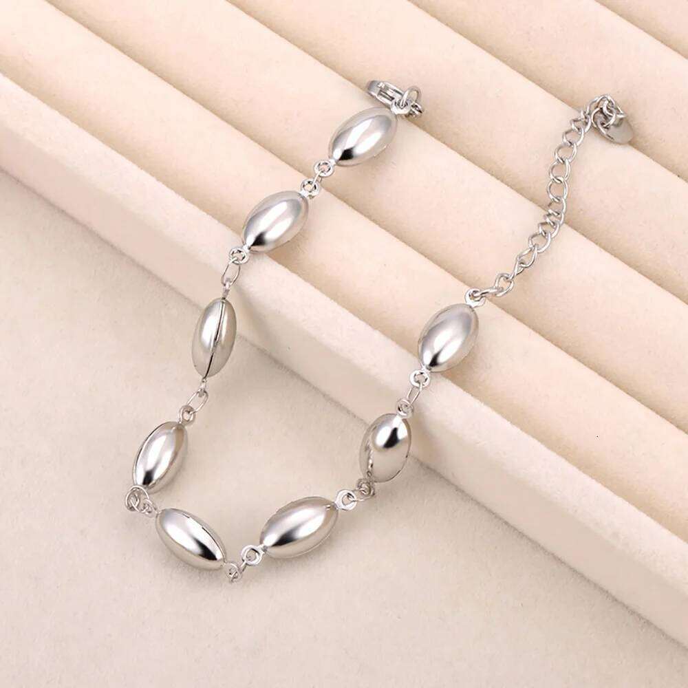 Lokaer Stainless Steel Elliptical Beads Chain Bracelet Necklace For Women Trendy 18K PVD Plated Metal Waterproof Jewelry B24067 Z260313