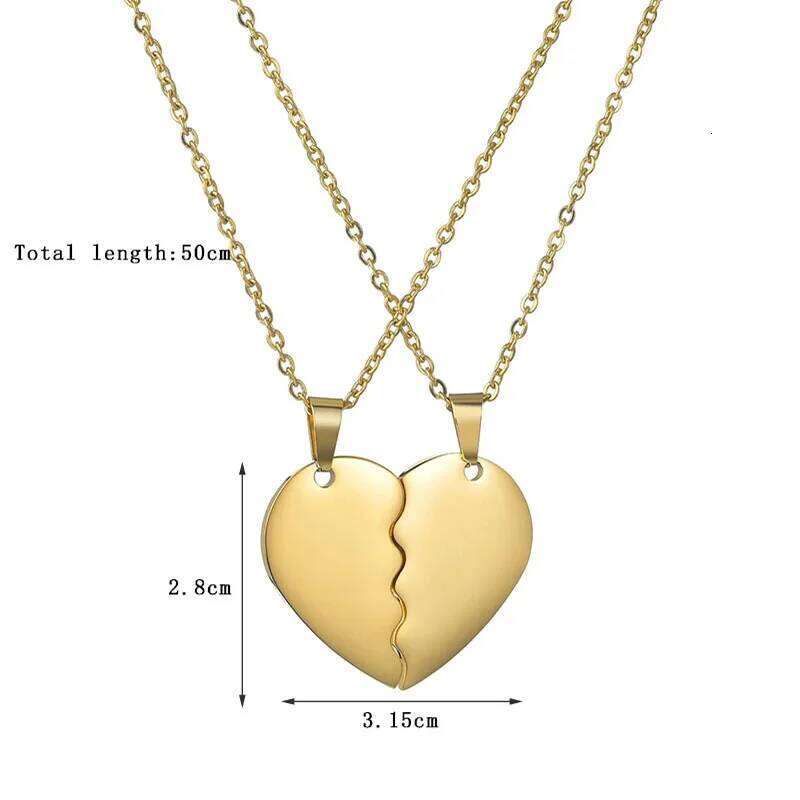 Nextvance Fashion Custom Personalized Stainless Steel Necklace Engrave Namepate Double Heart Pendant For Family Jewelry Gift H260312