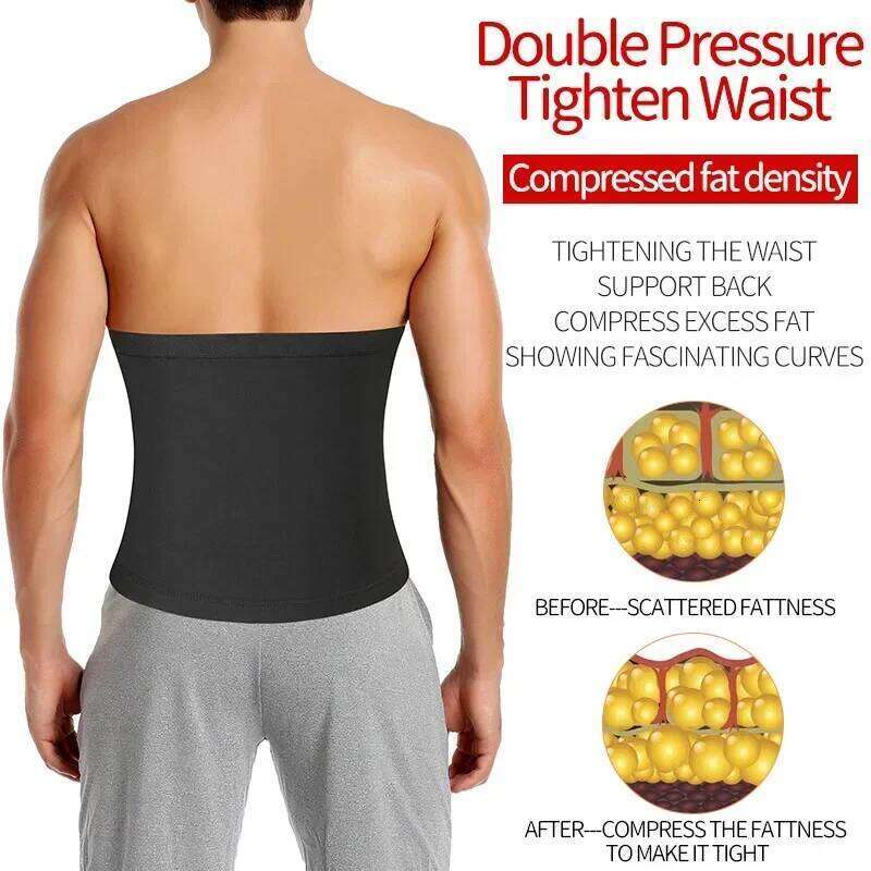 Waist Control Girdle Shapewear Corset Sweat Tummy Workout Sauna Thermo Abdomen Fat Men Gym Slimming Burning Belt 26Y0313