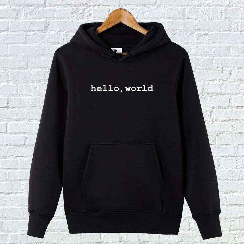 Autumn and Winter New Computer Development Code Farmer Programmer Programming Printed High Quality Men's Hoodie Z260314