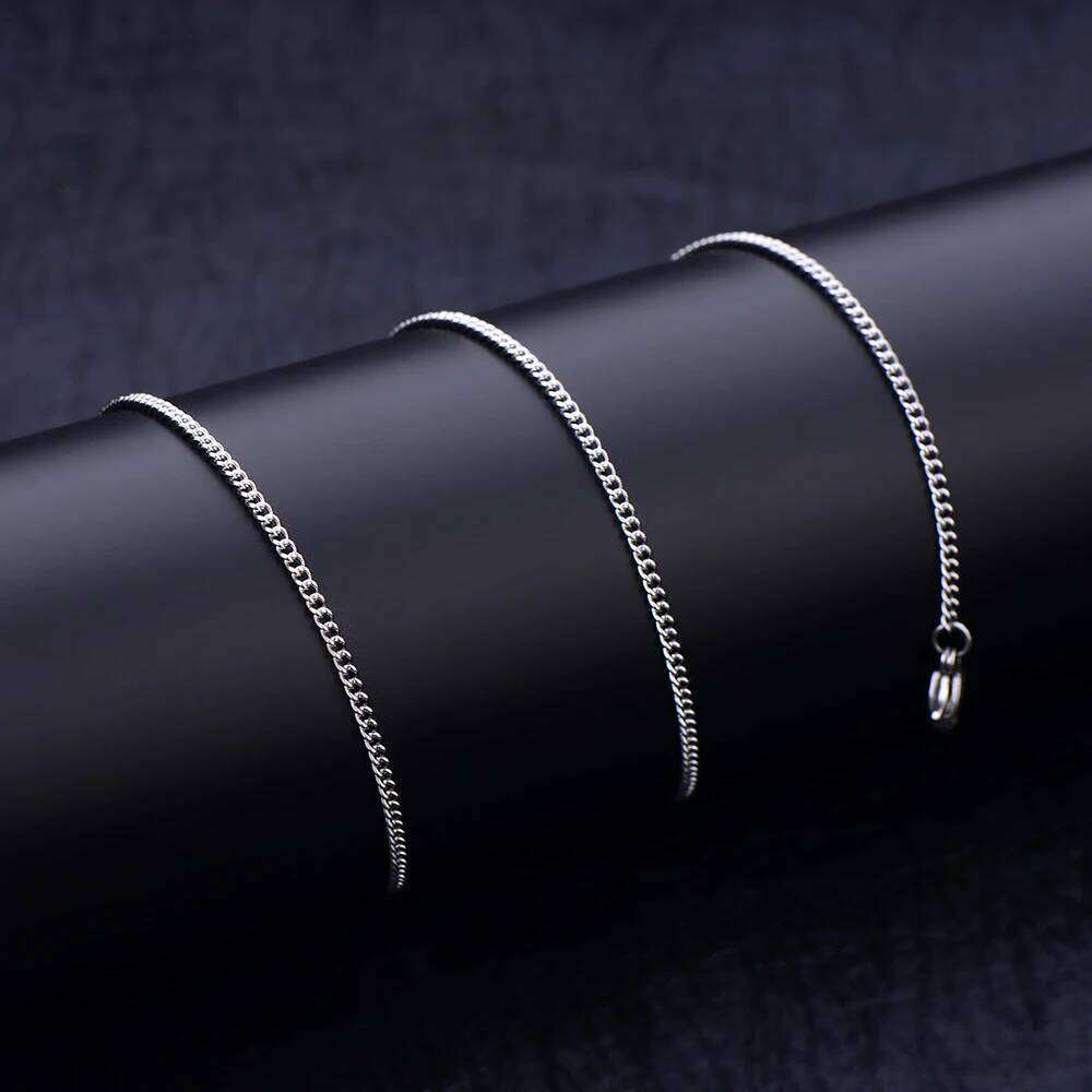 Wholesale Price Width 1.9/2.3MM Stainless Steel Side Chain Necklace Fit Pendant Fashion Gift Jewelry For Men and Women 45-60CM H260312