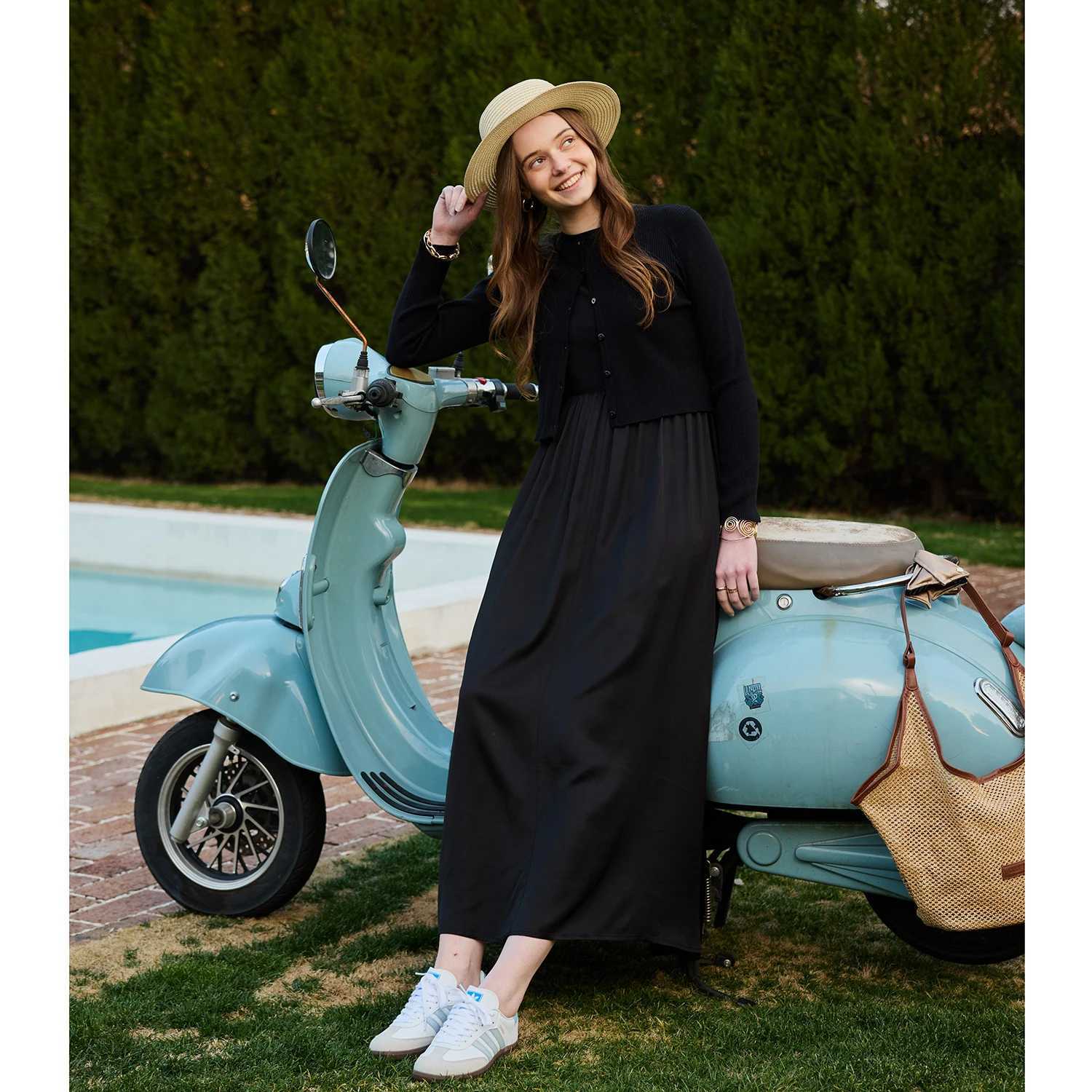 AP SS26 Women Sleeveless Dress Elastic Waist Skirt Cable Cardigan Clothing ElegantT260314