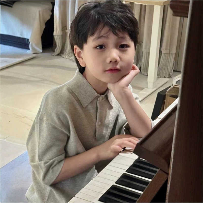 Women's T-Shirt Korean children's clothing boys' polo shirt summer fashion short-sleeve children's turn-down collar t-shirt