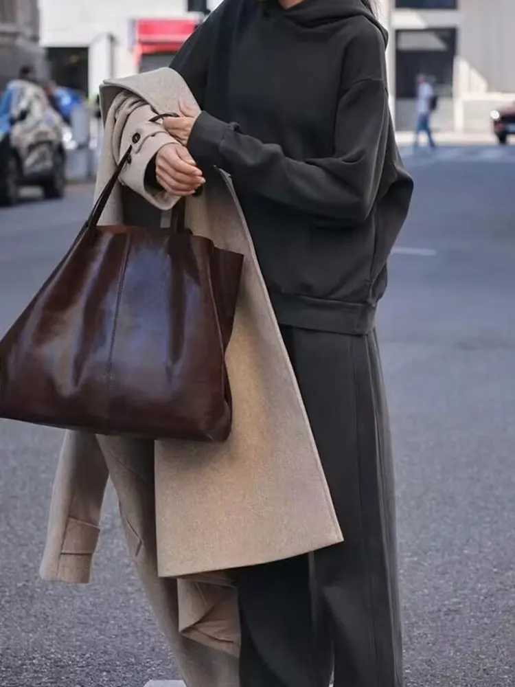 HH Women Solid Casual Sweatshirt Pant Suit Long Sleeve Hooded Fleece Pullover Coat Loose Straight Trousers Office Lady Sets M260313