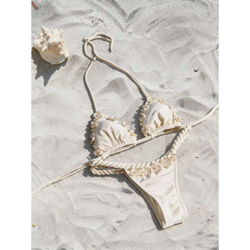 Sexy V Neck Bikini Set Female Soild Swimwear Women Two Piece Swimsuit Slimming Bathing Suit Summer Biquinie 26H0313