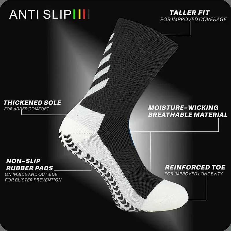 Anti Slip Football Socks Mens Sports Comfort Socks Breathable Suitable for Running Yoga Basketball Hiking Sports Socks D260313