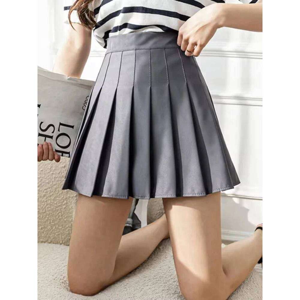 Short sexy pleated summer high waisted zipper girl dancing JK mini skirt black fashion student date queue vacation Z260314