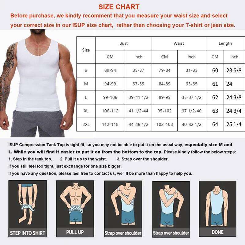 Men Body Shaper Slimming Compression Vest Undershirt Sexy Waist Tank Top Belly Control Workout Weight Loss Shapewear 26Y0313