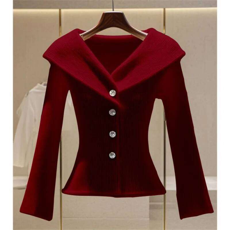 Cardigan Sweaters Jacket Women Fashion Autumn New V-Neck Elegant High Quality Casual Coat Female Short Slim Knitted Ladies Tops Z260313