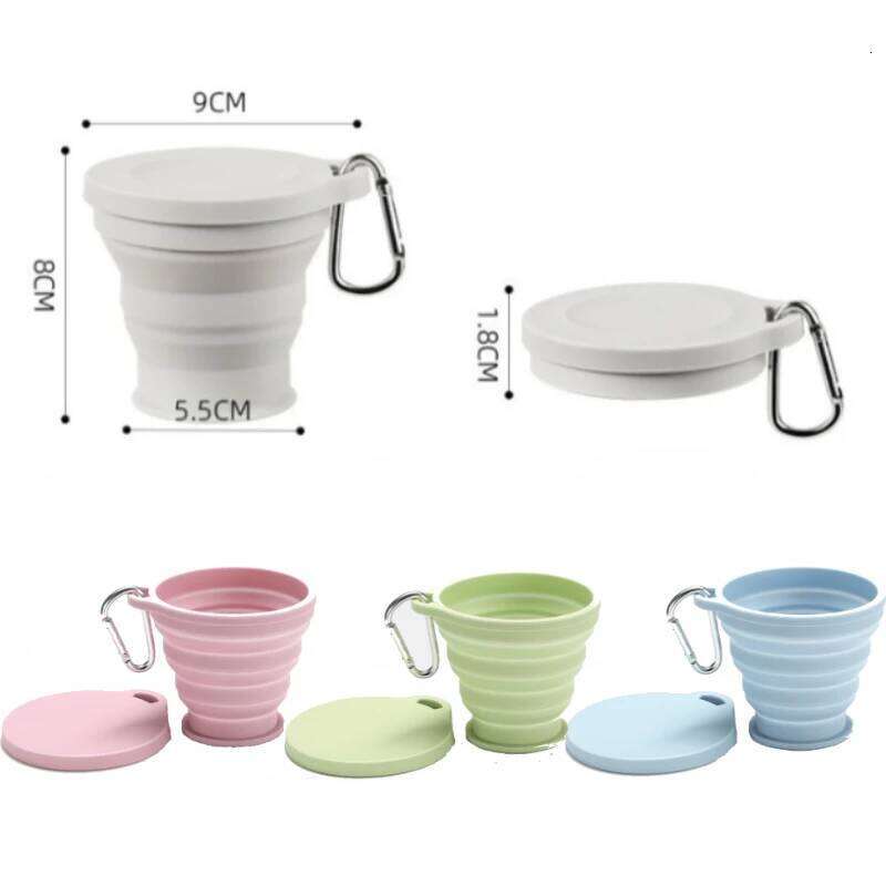 Foldable Silicone Water Leakproof Lightweight Portable Food-Grade Reusable Travel Camping Hiking Outdoor Activities Cup Z260314