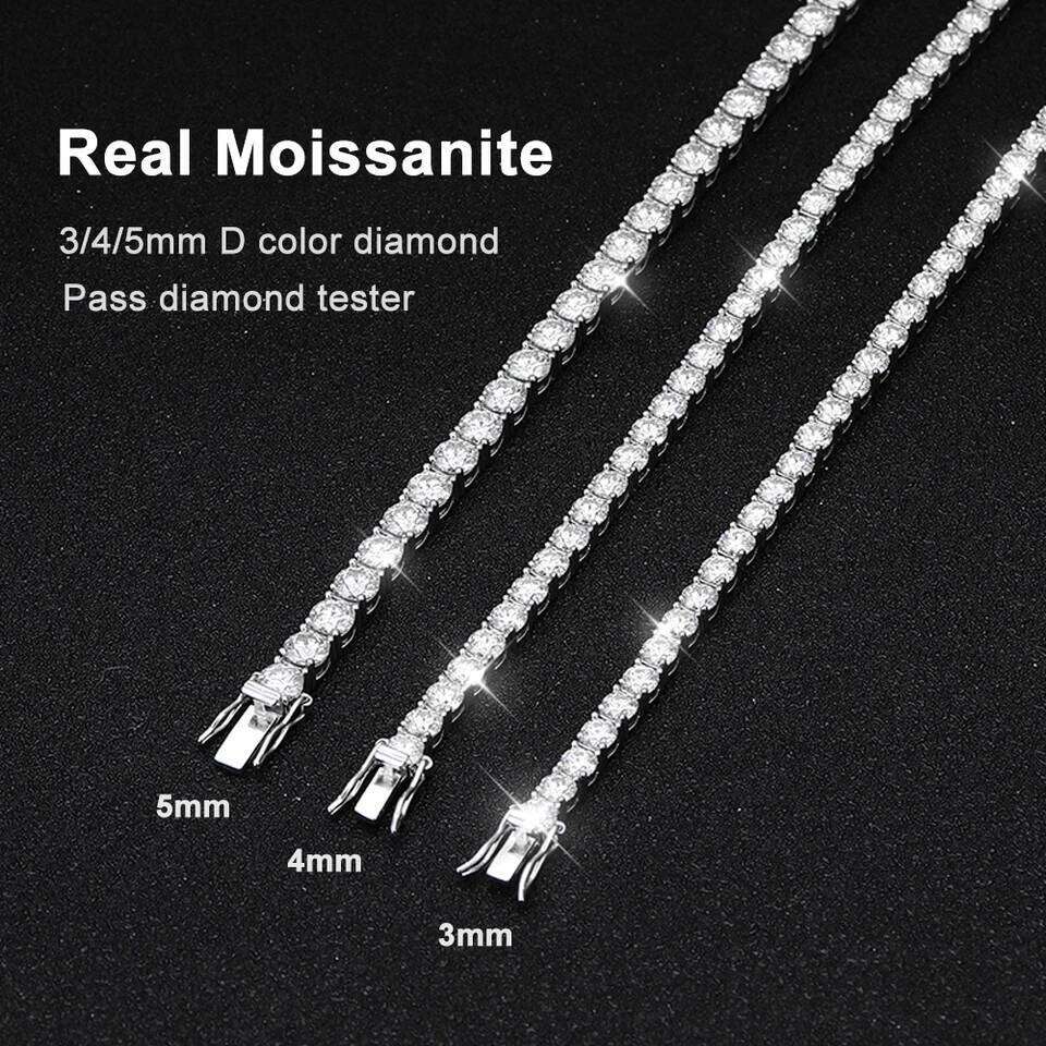 Factory Price D VVS1 Moissanite Tennis Bracelet 925 Sterling Silver Single Row Classics with GRA Bracelets for Women Man Jewelry Z260313