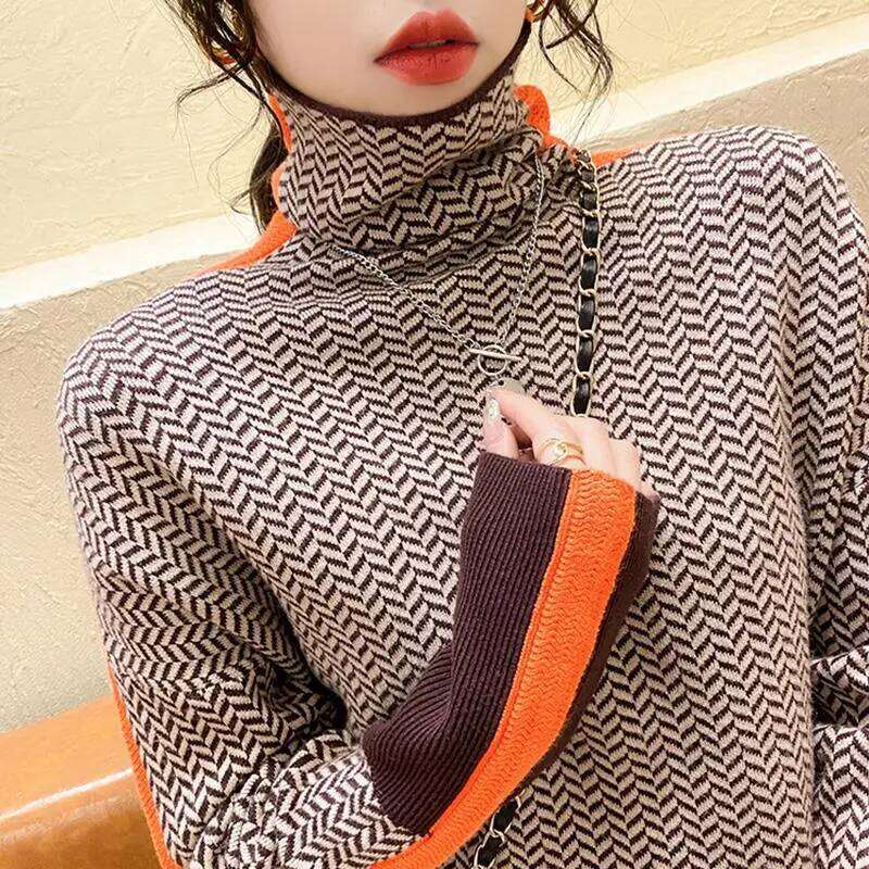 Epligg Turtleneck New Sweater Knitted Simple Soft Top Women Slim Warm Jumper 2025 Pullover Basic Female Woman Sweaters Z260314
