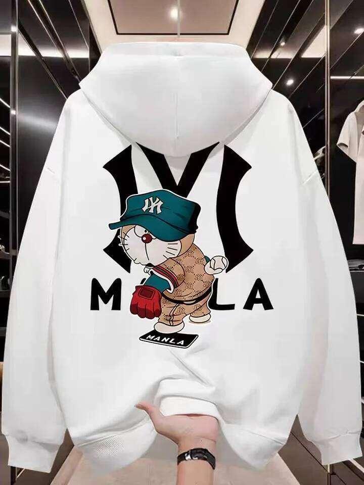 Japanese trendy men's hooded autumn winter adult men and women's casual fashion loose warm pullover sweatshirt Z260314