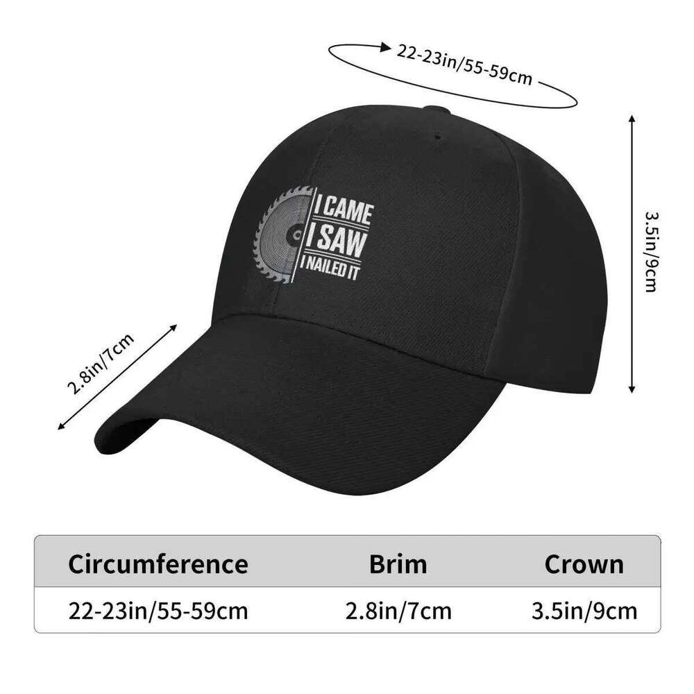I Saw wood carpenter humor Baseball Fashion Beach Luxury Cap Women's Golf Clothing Men's Z260314