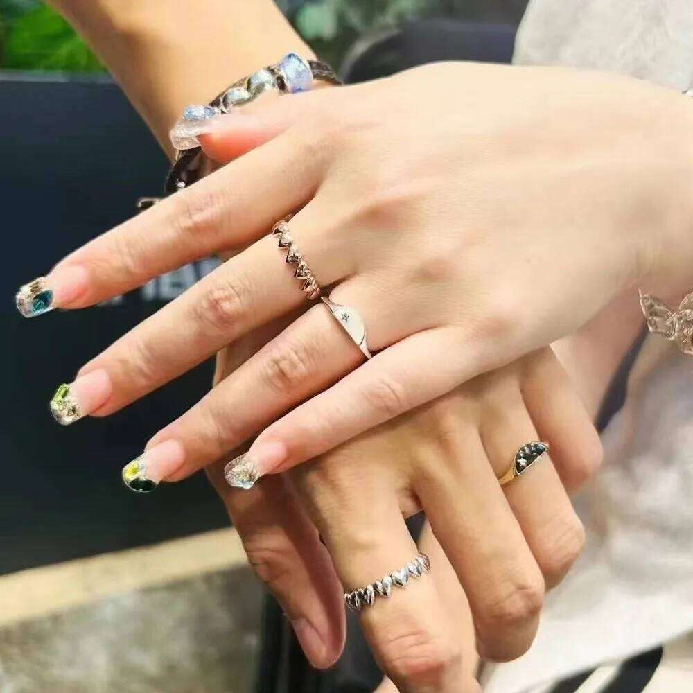 Fashion 925 Sterling Silver Organically Shaped Stacking Rings&Heart&Two-tone Entwined Bands Ring Hot Selling Gift Jewely H260312