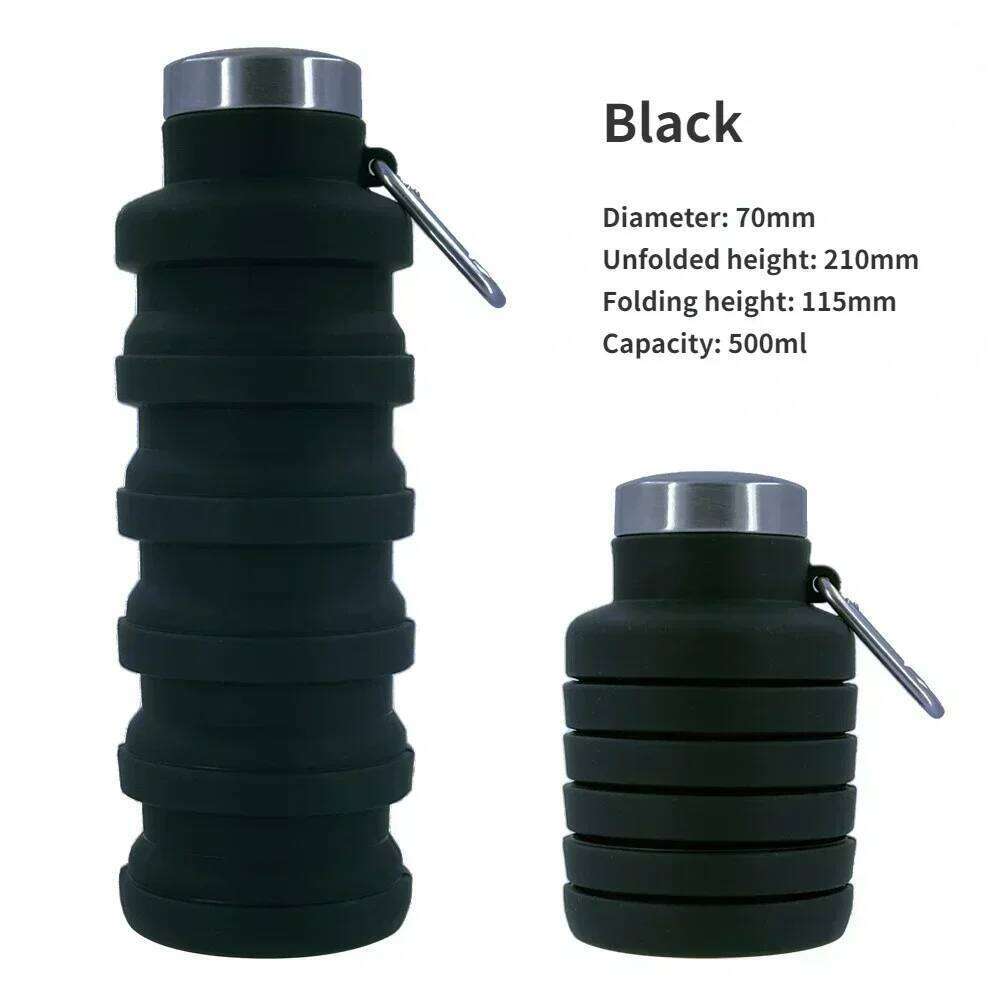 New Portable Silicone Water Retractable Folding Coffee Bottle Cups E Outdoor Travel Tools Collapsible Sport Bottles Z260313