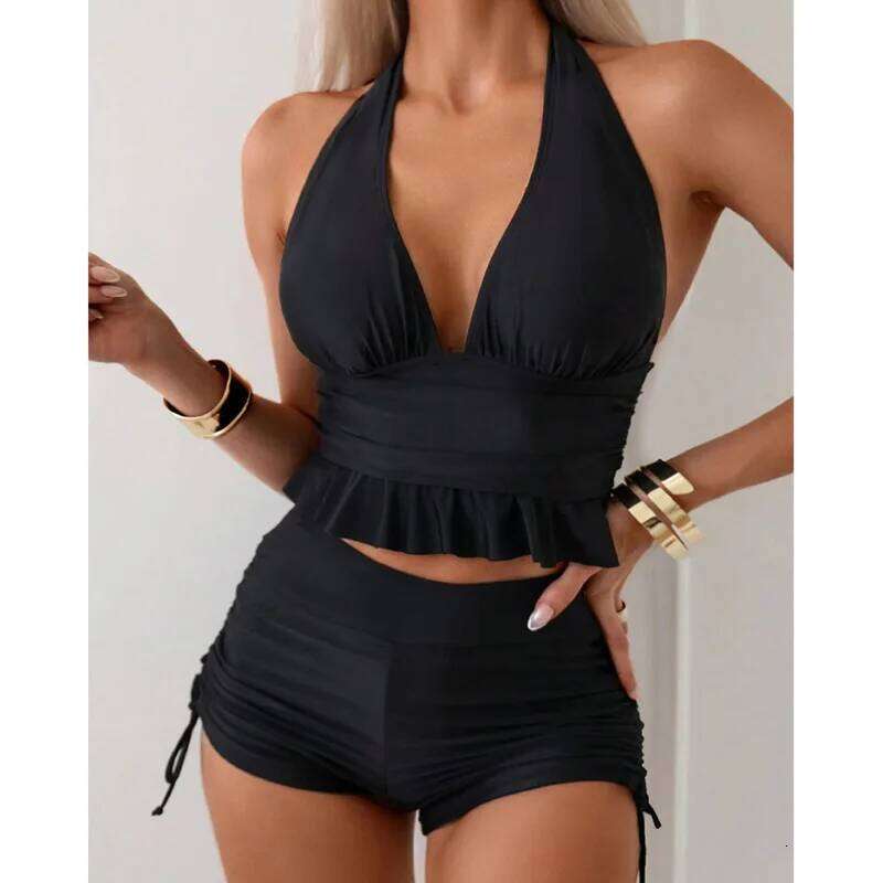Summer Swimsuits Tankini Set Female Swimwear Push Up For Beach Wear Two-Piece Bathing Suits Pool Women's Swimming Suit 26H0313