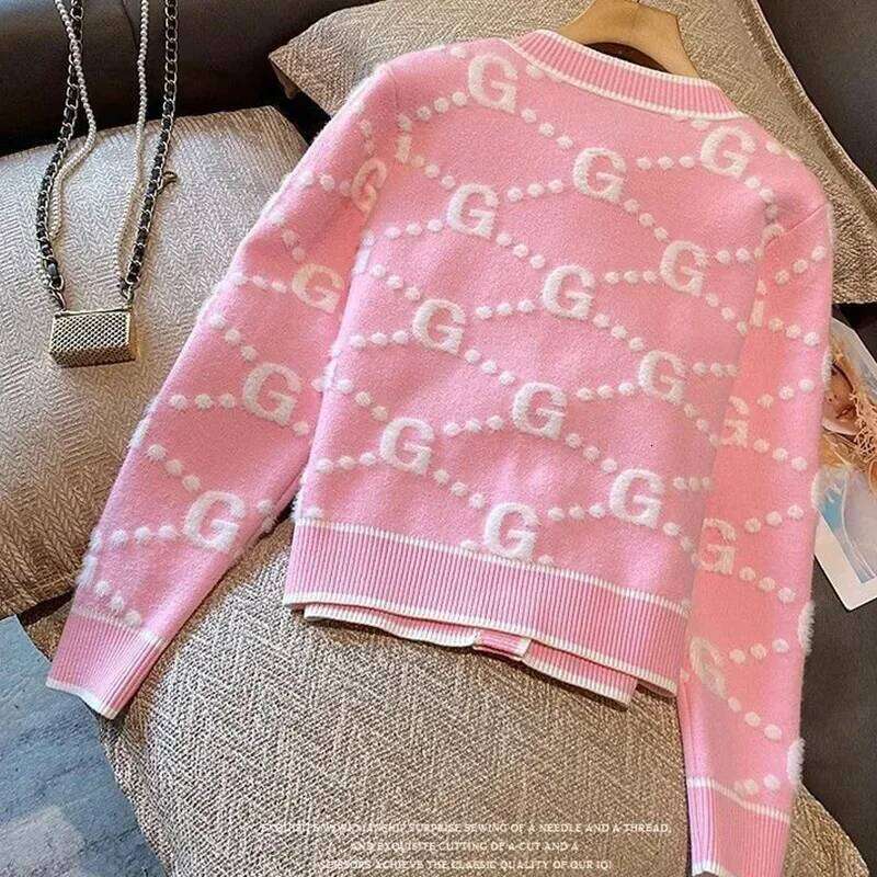 O-neck Sweater Femme Fashion Letter Patchwork Knitting Cardigan Fashionable Coat Top Tee Women's Autumn Winter Sweet Buttons Z260313