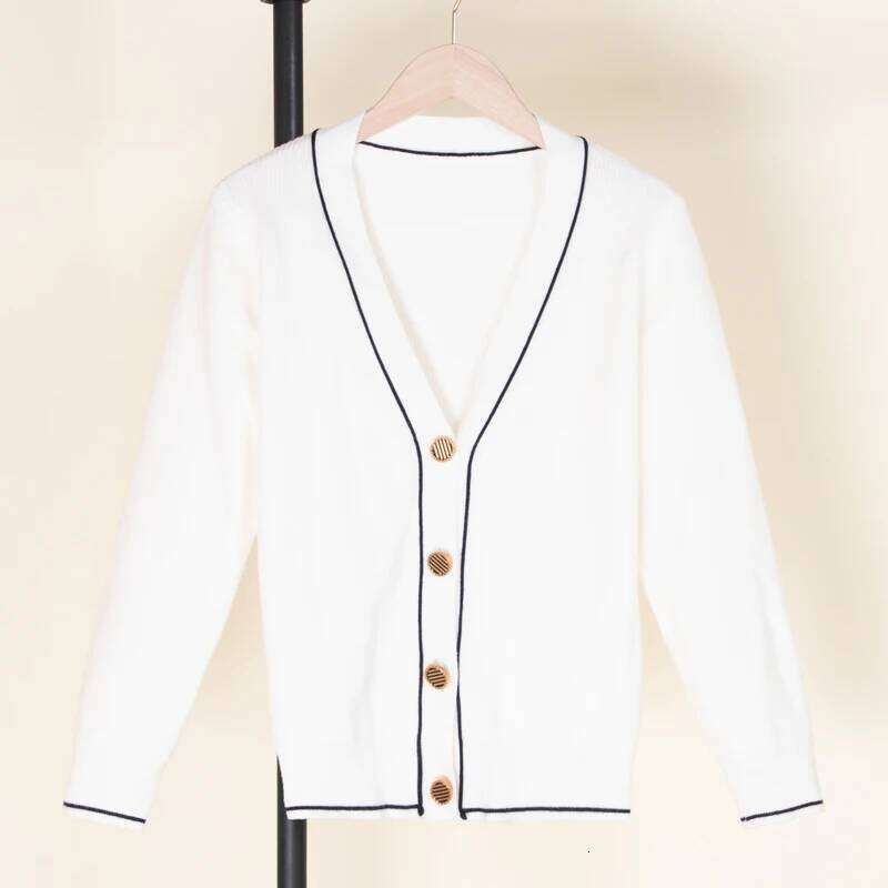 Tricot Knitted Ladies Sweaters Black Cardigan Female Clothing Women's Coat Spring 2025 Blouses Crochet Top Outerwear Cropped Z260313